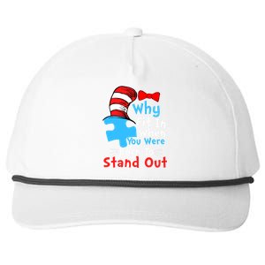 Why Fit In When You Were Born To Stand Out Autism Snapback Five-Panel Rope Hat