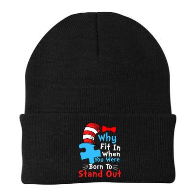Why Fit In When You Were Born To Stand Out Autism Beanie