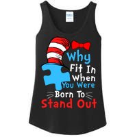 Why Fit In When You Were Born To Stand Out Autism Ladies Essential Tank