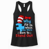 Why Fit In When You Were Born To Stand Out Autism Womens Tank Top