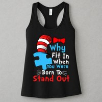 Why Fit In When You Were Born To Stand Out Autism Womens Tank Top