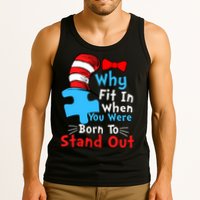 Why Fit In When You Were Born To Stand Out Autism Tank Top