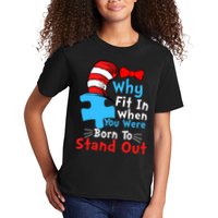 Why Fit In When You Were Born To Stand Out Autism Kids T-Shirt