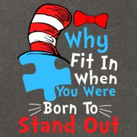 Why Fit In When You Were Born To Stand Out Autism Cotton Canvas Backpack