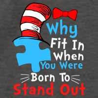 Why Fit In When You Were Born To Stand Out Autism Vector Backpack