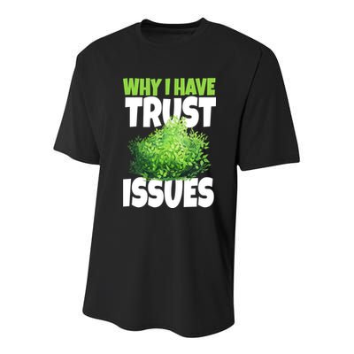Why I Have Trust Issues Bush Camper Youth Performance Sprint T-Shirt