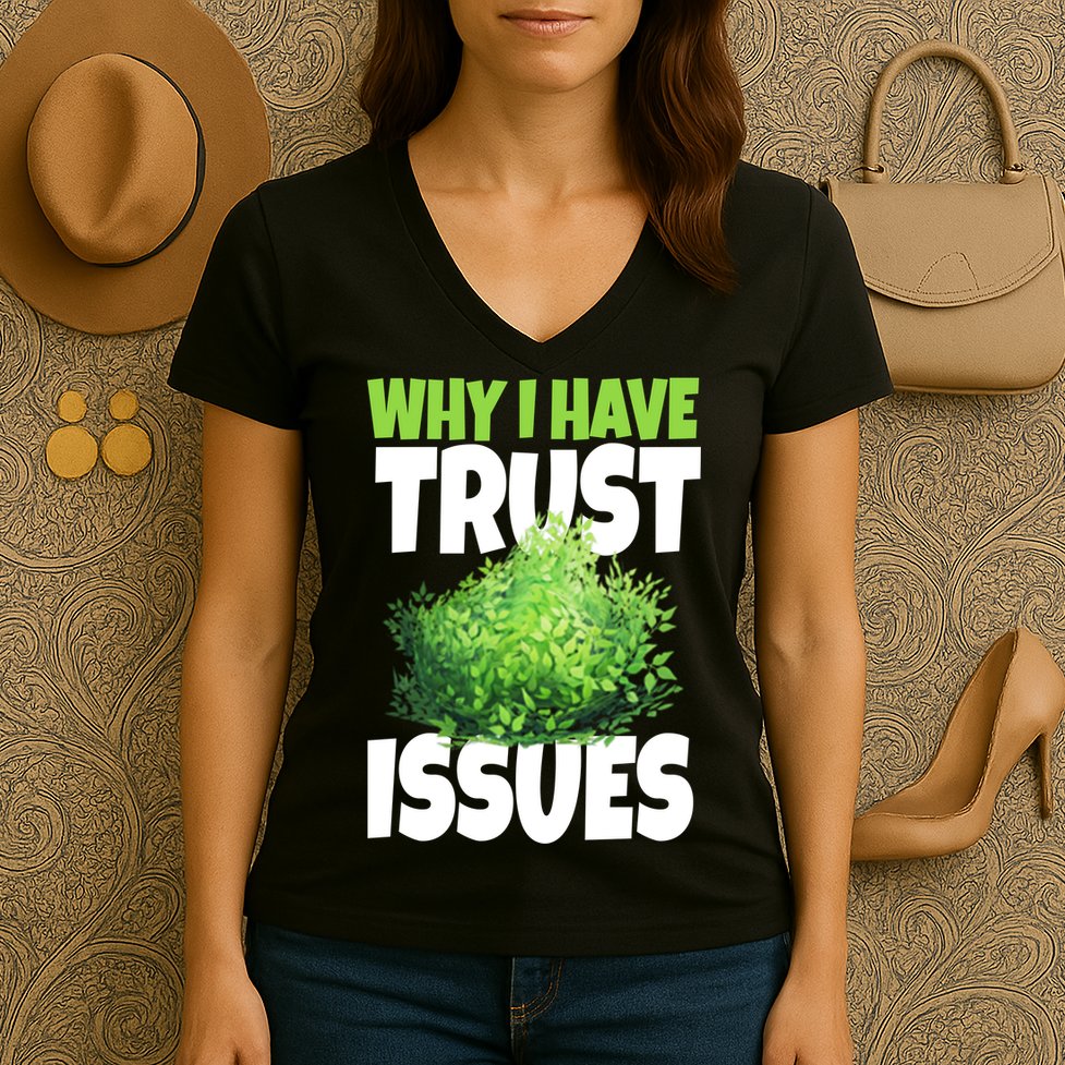 Why I Have Trust Issues Bush Camper Women's V-Neck T-Shirt
