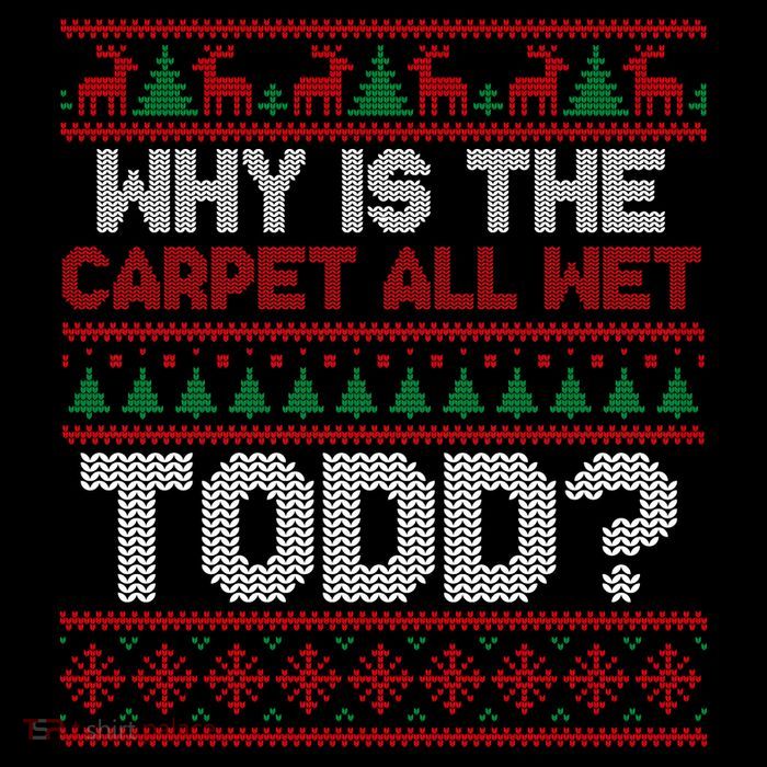 Why Is the Carpet All Wet Todd? Funny Christmas Flexfit Unipanel Trucker Cap