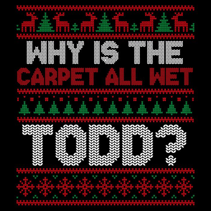 Why Is the Carpet All Wet Todd? Funny Christmas Flat Bill Trucker Hat