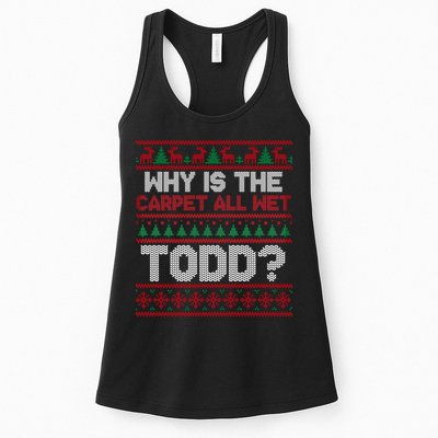 Why Is the Carpet All Wet Todd? Funny Christmas Womens Tank Top
