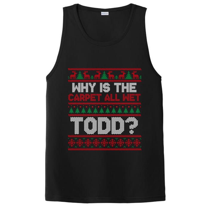 Why Is the Carpet All Wet Todd? Funny Christmas PosiCharge Competitor Tank