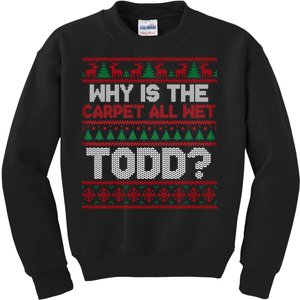 Why Is the Carpet All Wet Todd? Funny Christmas Kids Sweatshirt