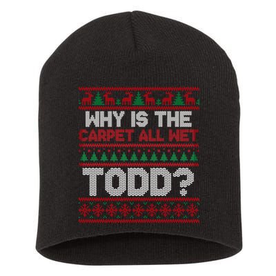 Why Is the Carpet All Wet Todd? Funny Christmas Short Acrylic Beanie