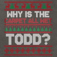Why Is the Carpet All Wet Todd? Funny Christmas Cotton Canvas Backpack