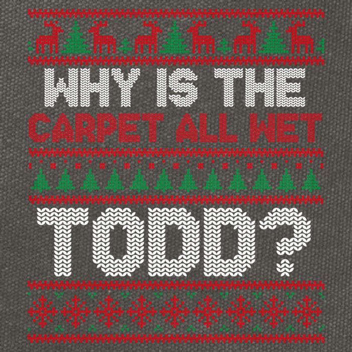 Why Is the Carpet All Wet Todd? Funny Christmas Cotton Canvas Backpack