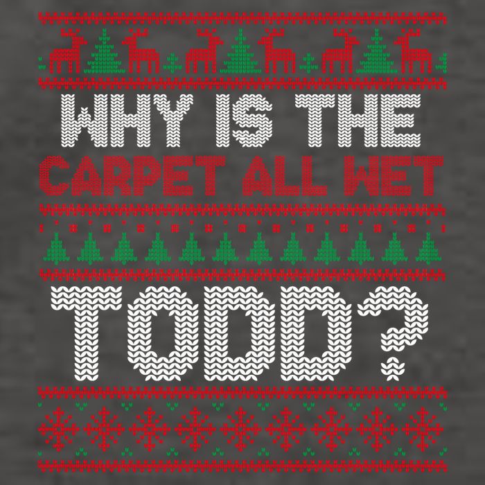 Why Is the Carpet All Wet Todd? Funny Christmas Vector Backpack