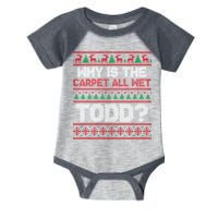 Why Is the Carpet All Wet Todd? Funny Christmas Infant Baby Jersey Bodysuit