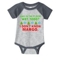 Why Is The Floor Wet Todd I Don't Know Margo Christmas Infant Baby Jersey Bodysuit