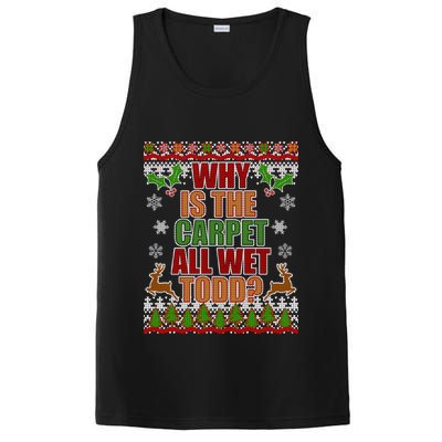 Why Is The Floor Wet Todd Ugly Christmas PosiCharge Competitor Tank