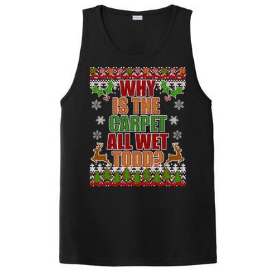 Why Is The Floor Wet Todd Ugly Christmas PosiCharge Competitor Tank