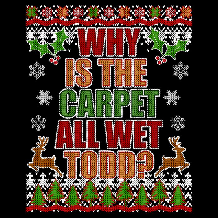 Why Is The Floor Wet Todd Ugly Christmas Toddler T-Shirt