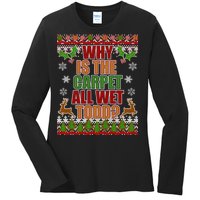 Why Is The Floor Wet Todd Ugly Christmas Ladies Long Sleeve Shirt