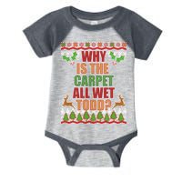 Why Is The Floor Wet Todd Ugly Christmas Infant Baby Jersey Bodysuit