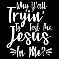 Why Y'all Tryin To Test The Jesus In Me? Sweatshirt