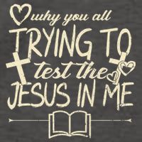 Why You All Trying To Test The Jesus In Me Vector Backpack