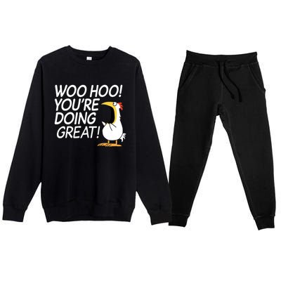 Woo Hoo You’re Doing Great Tank Top Premium Crewneck Sweatsuit Set