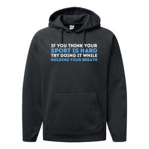 While Holding Your Breath Swimming Performance Fleece Hoodie