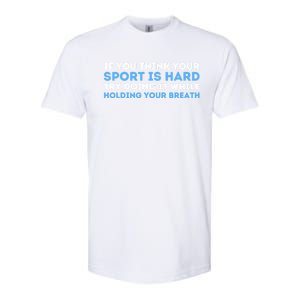 While Holding Your Breath Swimming Softstyle CVC T-Shirt