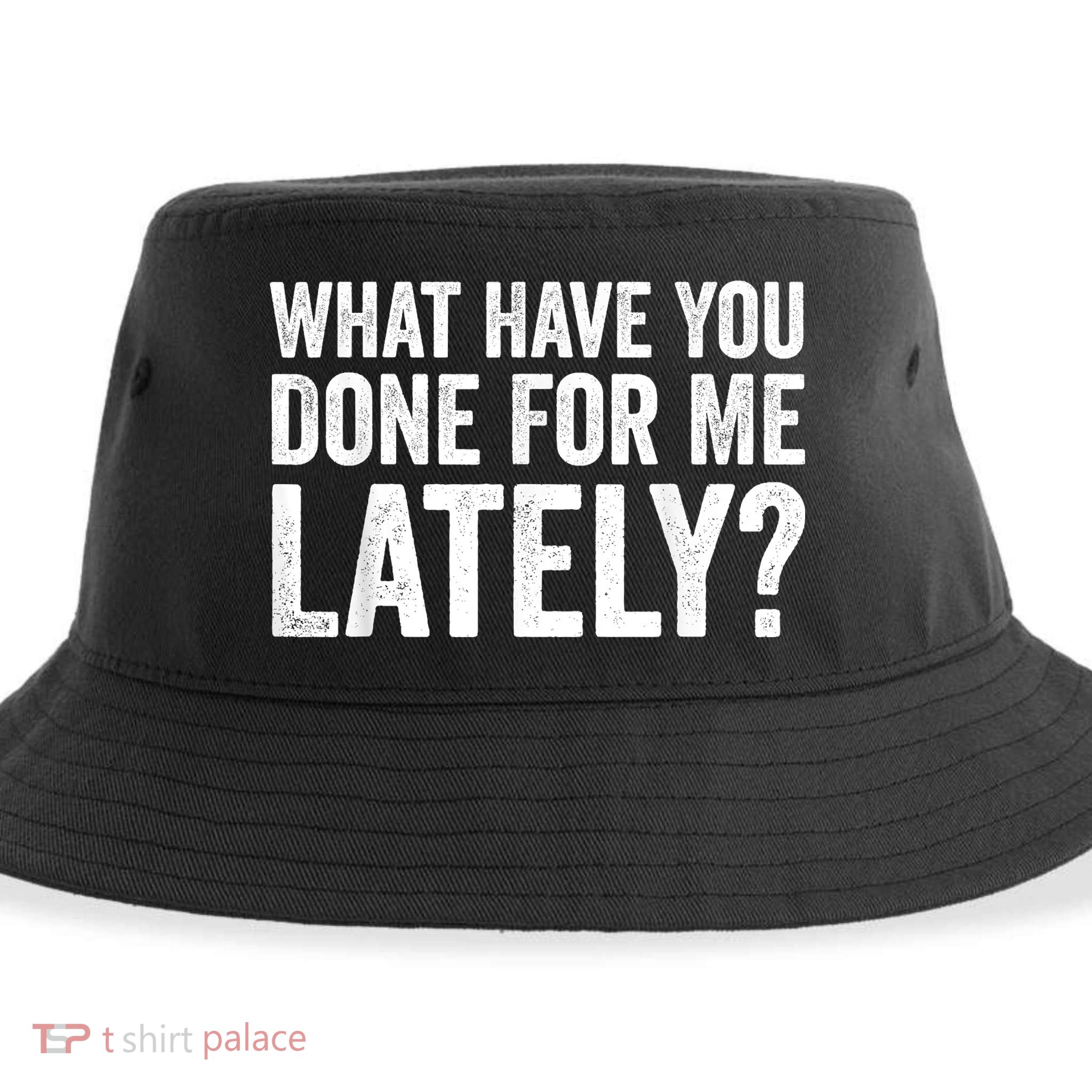 What Have You Done For Me Lately Husband Wife BF GF Sustainable Bucket Hat
