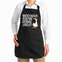 Woo Hoo You're Doing Great Funny Full-Length Apron With Pockets