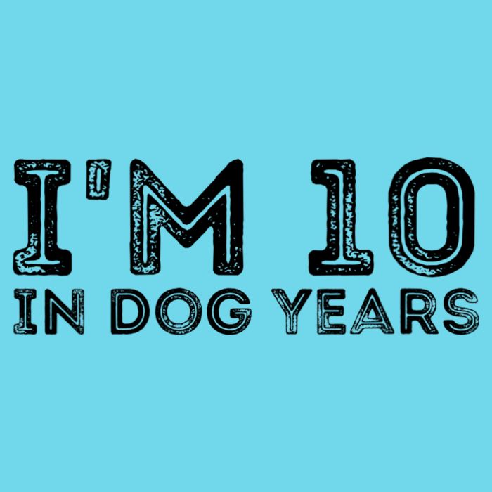 Womens I'm 10 In Dog Years Funny 70th Birthday Button