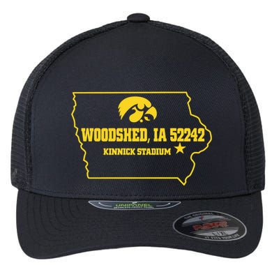Woodshed Ia 52242 Kinnick Stadium Flexfit Unipanel Trucker Cap