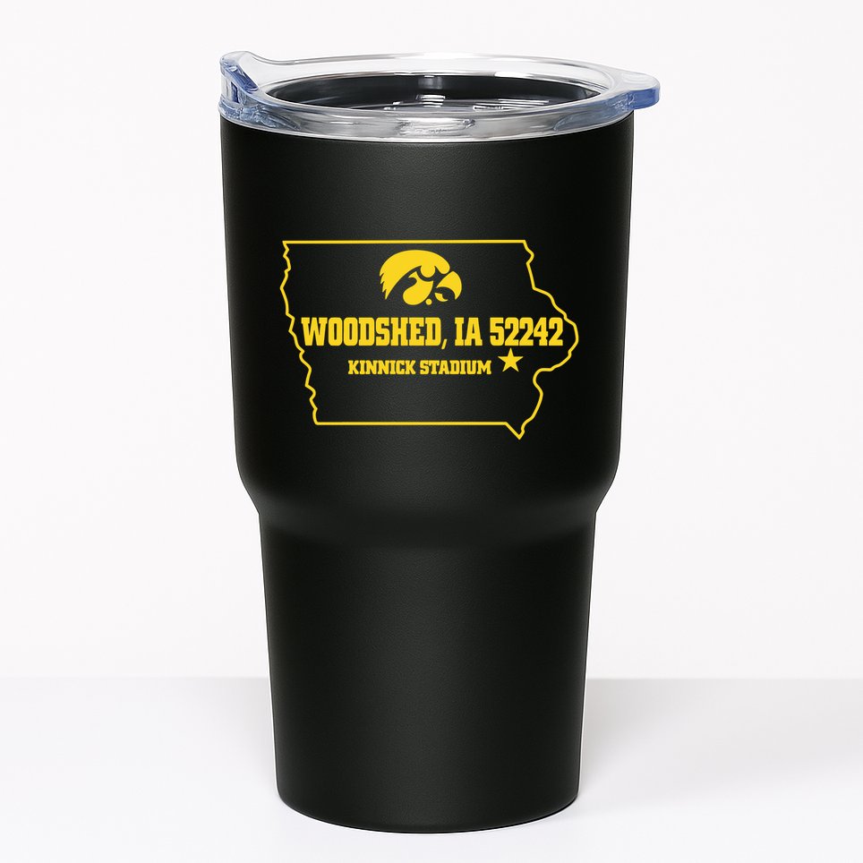 Woodshed Ia 52242 Kinnick Stadium Tumbler