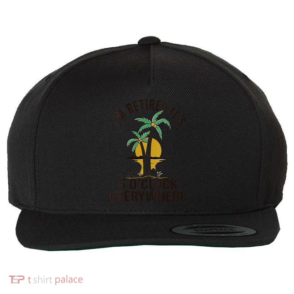 Women ItS 5 OClock Everywhere IM Retired Summer Retirement Wool Snapback Cap