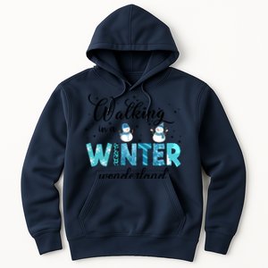 Walking In A Winter Wonderland Snowman Christmas Holiday Xmas Hoodie