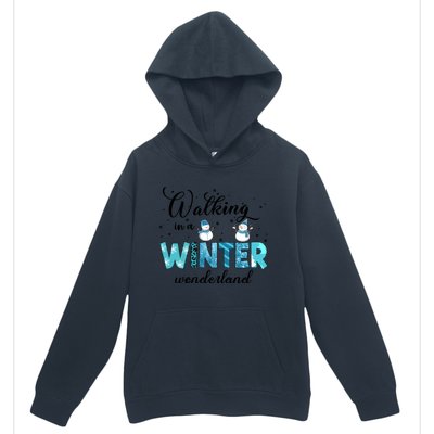 Walking In A Winter Wonderland Snowman Christmas Holiday Xmas Urban Pullover Hoodie