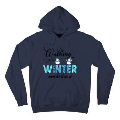 Walking In A Winter Wonderland Snowman Christmas Holiday Xmas Tall Hoodie