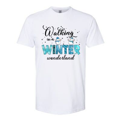 Walking In A Winter Wonderland Snowman Christmas Holiday Xmas Softstyle CVC T-Shirt