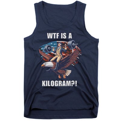 Wtf Is A Kilogram Funny 4th Of July Patriotic Eagle Usa Tank Top