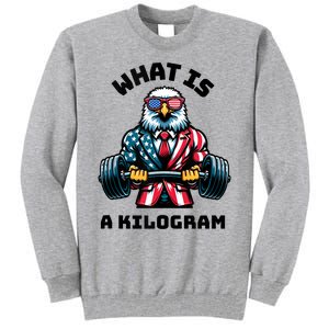 What Is A Kilogram Funny Gym Patriotic 4th Of July Eagle Usa Tall Sweatshirt