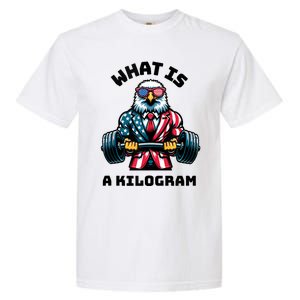 What Is A Kilogram Funny Gym Patriotic 4th Of July Eagle Usa Garment-Dyed Heavyweight T-Shirt