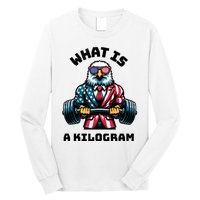 What Is A Kilogram Funny Gym Patriotic 4th Of July Eagle Usa Long Sleeve Shirt