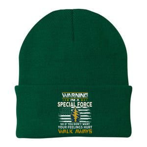 Warning I’m A US Special Forces So If You Dont Want Your Feelings Hurt Walk Aw Knit Cap Winter Beanie