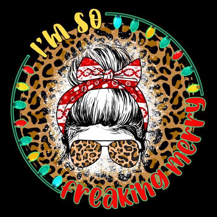 Wmzp I Am So Freaking Merry Christmas Messy Bun Xmas Party Gift Wool Snapback Cap