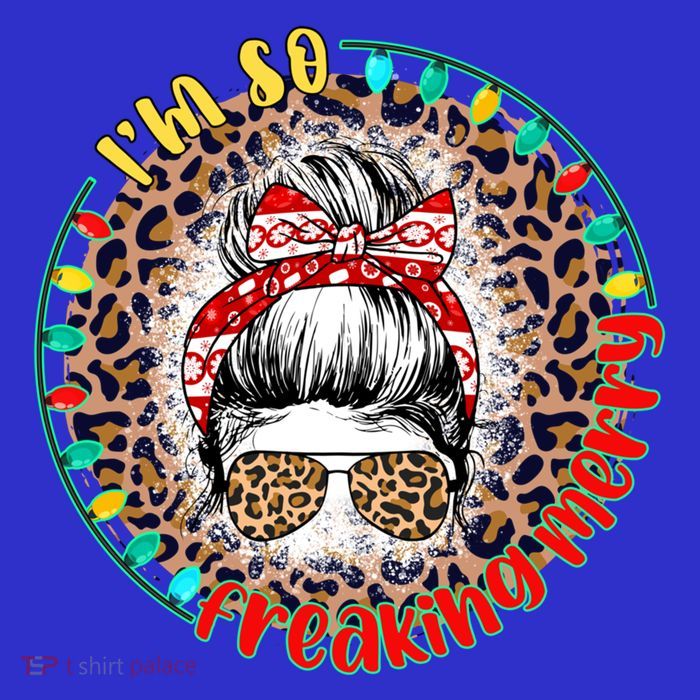 Wmzp I Am So Freaking Merry Christmas Messy Bun Xmas Party Gift 16 in Basic Backpack