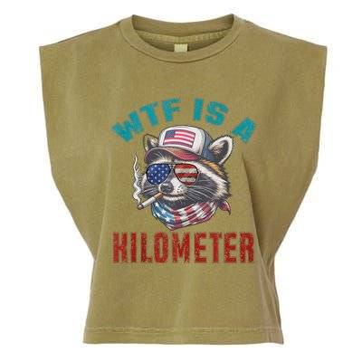 Wtf Is A Kilometer American Raccoon Garment-Dyed Women's Muscle Tee